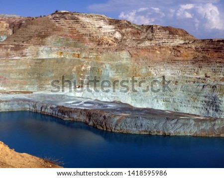Skouriotissa open pit copper mine on the island of Cyprus Stock photo © 