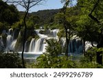 Skradinski buk waterfall is the seventh, final and longest tufa barrier on the Krka River and also the longest tufa barrier in Europe. It is one of the most  beautiful landscapes in Krka National Park