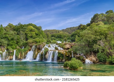 Skradinski Buk Waterfalls In Krka National Park, Croatia