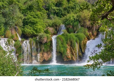 Skradinski Buk Waterfalls In Krka National Park, Croatia