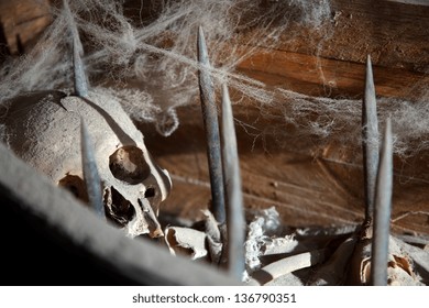 Skull And Bones In Torture Chamber.