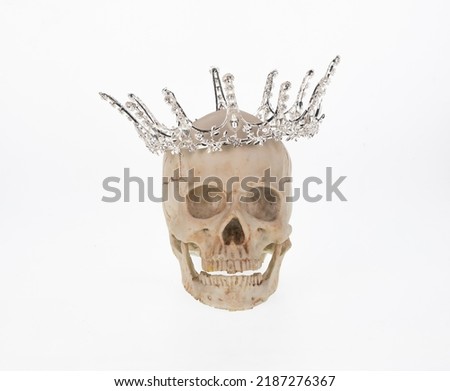 skull with crown isolated on white background Stock photo © 