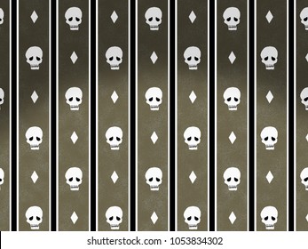 Skull Patterned Wallpaper.