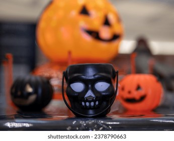 Skull symbol
Pumpkin ghost on Halloween