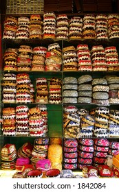 Skull-caps On The Urumqi Market. China