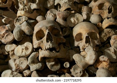 Skulls And Bones In Ossuary