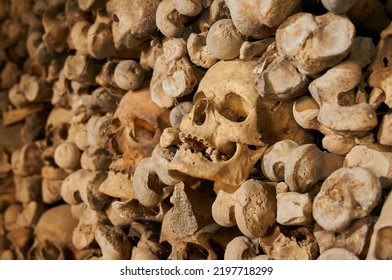 Skulls And Bones In Ossuary