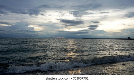 Sky background on sunset.