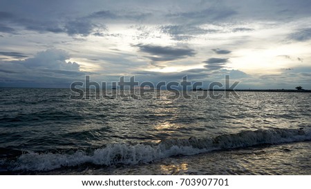 Sky background on sunset.