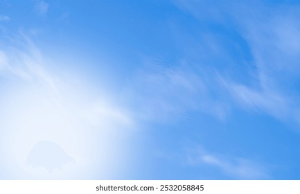 Sky background pattern with partially cloudy. Beautiful soft clouds natural scenery