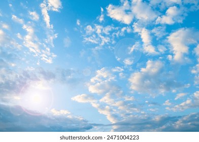 Sky background, picturesque sky landscape, panoramic scene, dramatic sunset clouds - Powered by Shutterstock