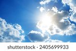 Sky blue background. Sky cloud clear, cloud, cloudscape, heaven, weather, sunlight, blue, bright, nature, sky, abstract