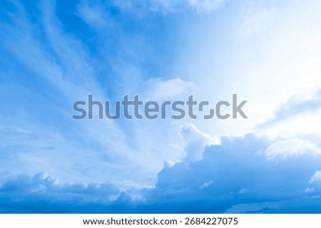 Sky, blue, background,Summer clear sky and cloud over beach, Speing landscape with white sun light,Beautiful dramatic cloudy in sunny day winter,Holizonn scenery for environment banner