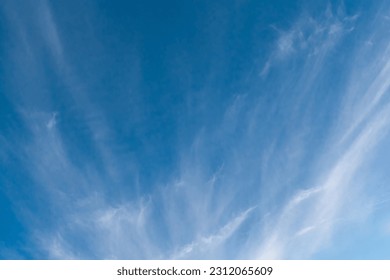 Sky blue clouds white heaven natural background weather wind atmosphere. - Shutterstock ID 2312065609