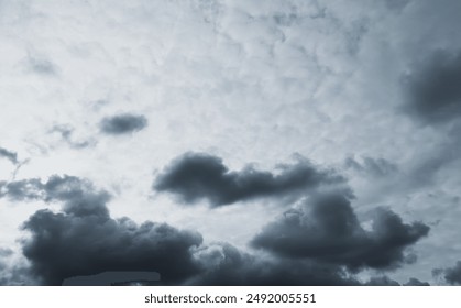Sky Blue Dramatic Cloud Over Ocean Horizon, Panorama Landscape, Beautiful Sea Cloudy Background In Daylight, Sunrise Sun Over Beach, Coastal Nature Scenery, Summer Travel Banner And Copy Space.