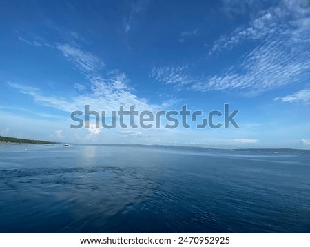 Similar – Image, Stock Photo Sky with little clouds and 2 different trees, bare and spring greenery