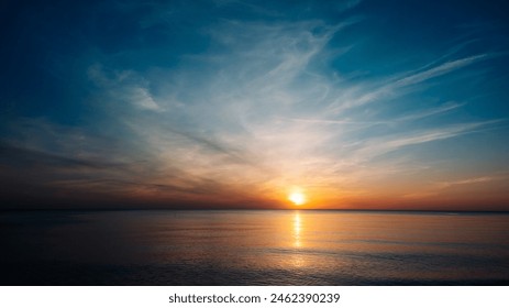 The sky is blue and the sun is setting - Powered by Shutterstock