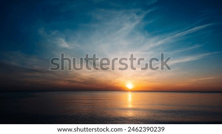 Image, Stock Photo Sunset Sunrise Sun Sunshine In Sunny Summer Coniferous Forest. Sunlight Sunbeams Through Woods In Forest Landscape. Panorama Panoramic View