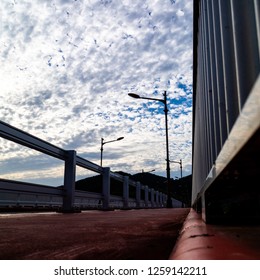the sky from a bridge
