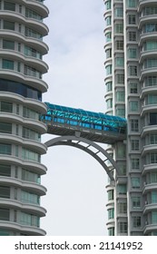 sky bridge in between building