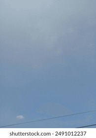 sky, cable, blue sky, cloud, tree, bright
