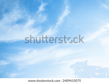 Sky Cloud Blue Background Cloudy summer Winter Season Day, Light Beauty Horizon Spring Brigth Gradient Calm Abstract Backdrop Air Nature View Wallpaper Landscape Cyan color Environment, Fluffy Climate