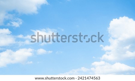 Sky Cloud Blue Background Cloudy summer Winter Season Day, Light Beauty Horizon Spring Brigth Gradient Calm Abstract Backdrop Air Nature View Wallpaper Landscape Cyan color Environment, Fluffy Climate