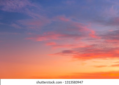 sky and cloud in bright rainbow colors and Colorful smooth sky in dusk - Shutterstock ID 1313583947