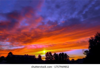 Sky Cloud At Dark Sunset