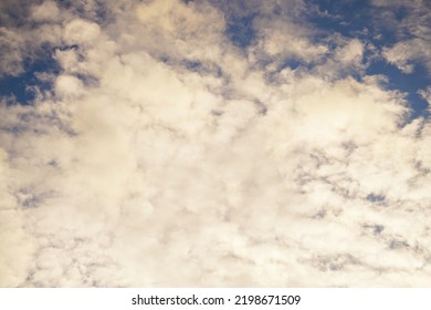 Sky With Cloud, Nice Gray Sky On Sun Light White Clouds At Noon Time For Background.