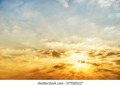 Sky, Cloud, The Rising Sun, Abstract, Background