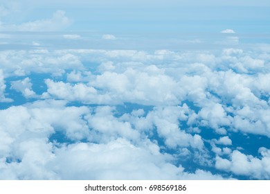 Sky and cloud view from airplane
