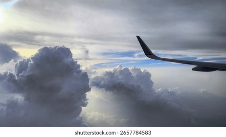 sky cloud view from plane . in the clouds. sky meeting Earth. above the clouds 