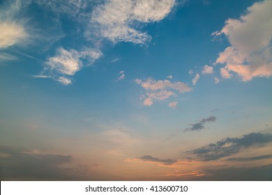 sky and clouds before sunset background