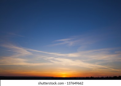 sky with clouds in the evening - Shutterstock ID 137649662