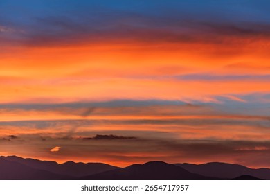 Sky with clouds of fire