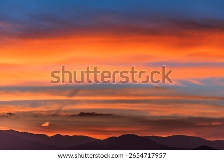 Sky with clouds of fire