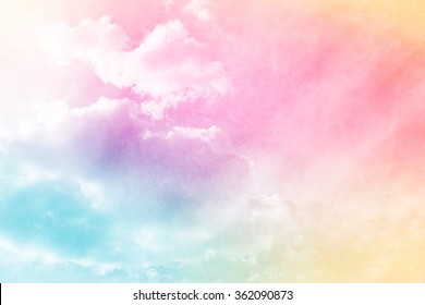 sky and clouds with gradient filter and grunge texture, nature abstract background