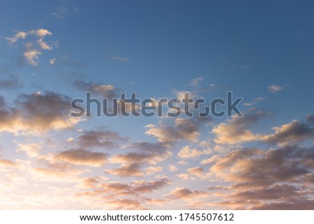 sky with clouds in the late afternoon