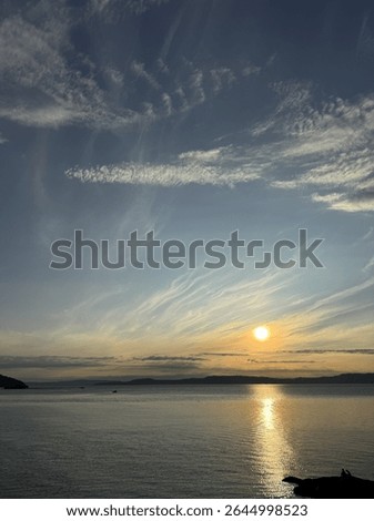 Sky with clouds and midnightsun