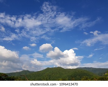  Sky with  clouds and mountain 