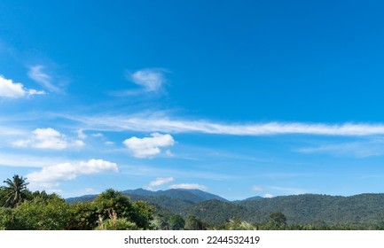 sky with clouds, mountain summer in thailand, beautiful tropical background for travel landscape  - Shutterstock ID 2244532419
