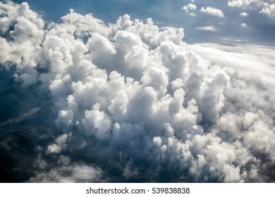 Sky And Clouds From A Plane Over Montenegro 