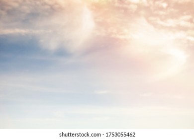 Sky With Clouds In The Rays Of The Setting Sun - A Beautiful Background For Your Design