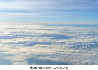 Sky With Clouds See From Air Plane.