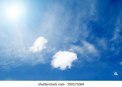 sky with clouds and sun