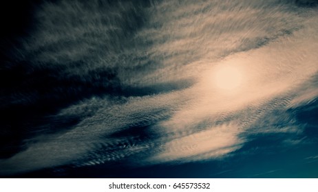 Sky clouds and sun