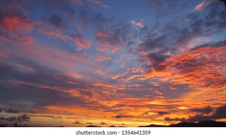 Sky clouds with sunset
