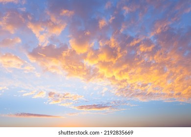 Sky with clouds at sunset