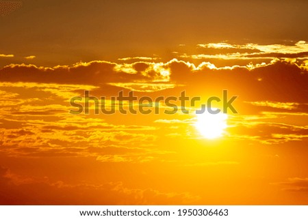 Sky with clouds at sunset. Background